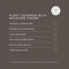 Naturium Plant Ceramide Rich Moisture Cream dollop applied to skin demonstrates smooth absorption.