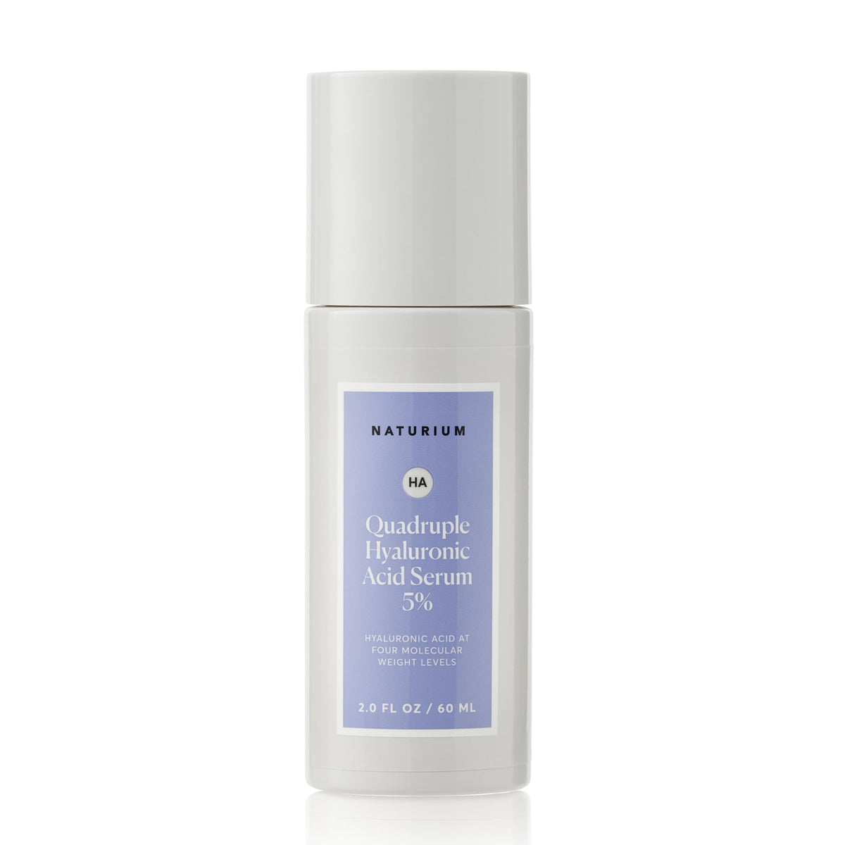Naturium Quadruple Hyaluronic Acid Serum bottle for hydration and a smoother look.