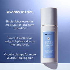 Naturium Quadruple Hyaluronic Acid Serum gel-like texture supports smooth, hydrated skin.