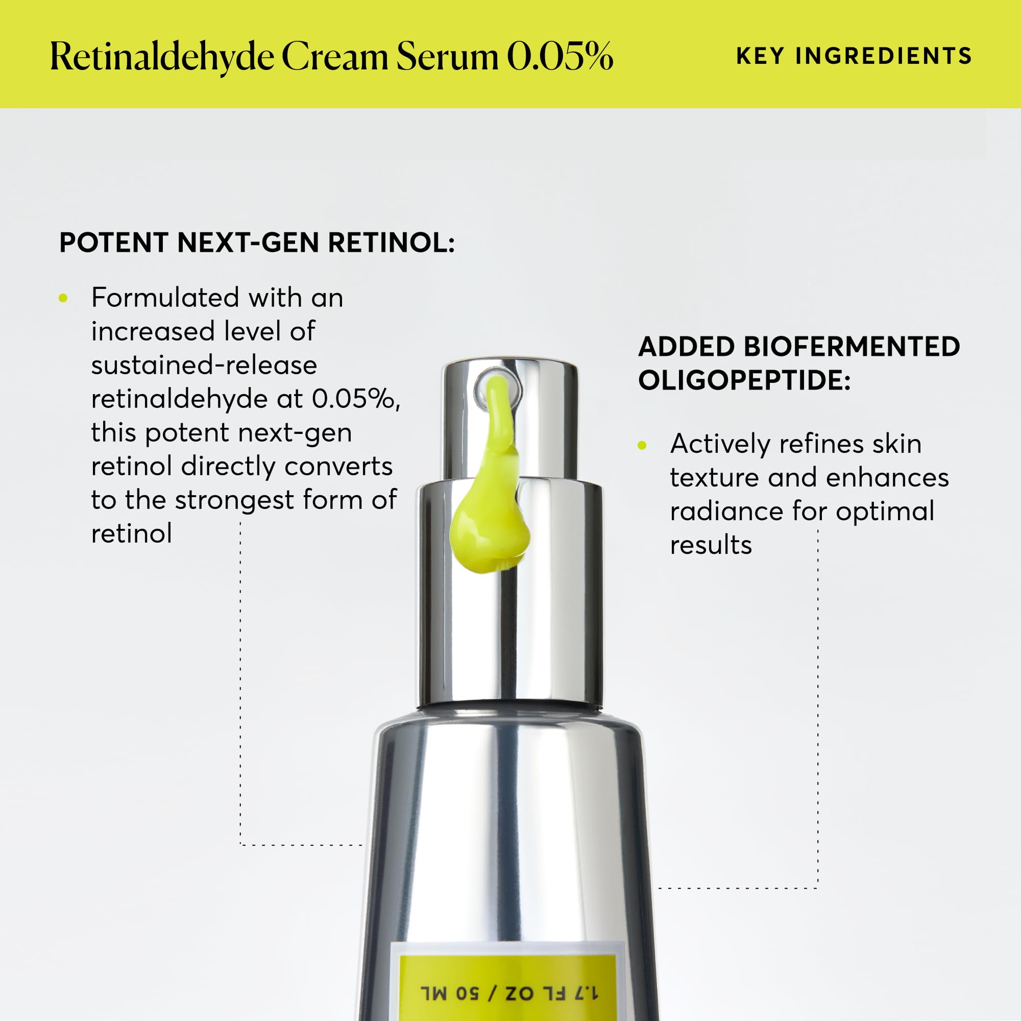 Naturium Retinaldehyde Cream Serum delivers subtle radiance on skin
