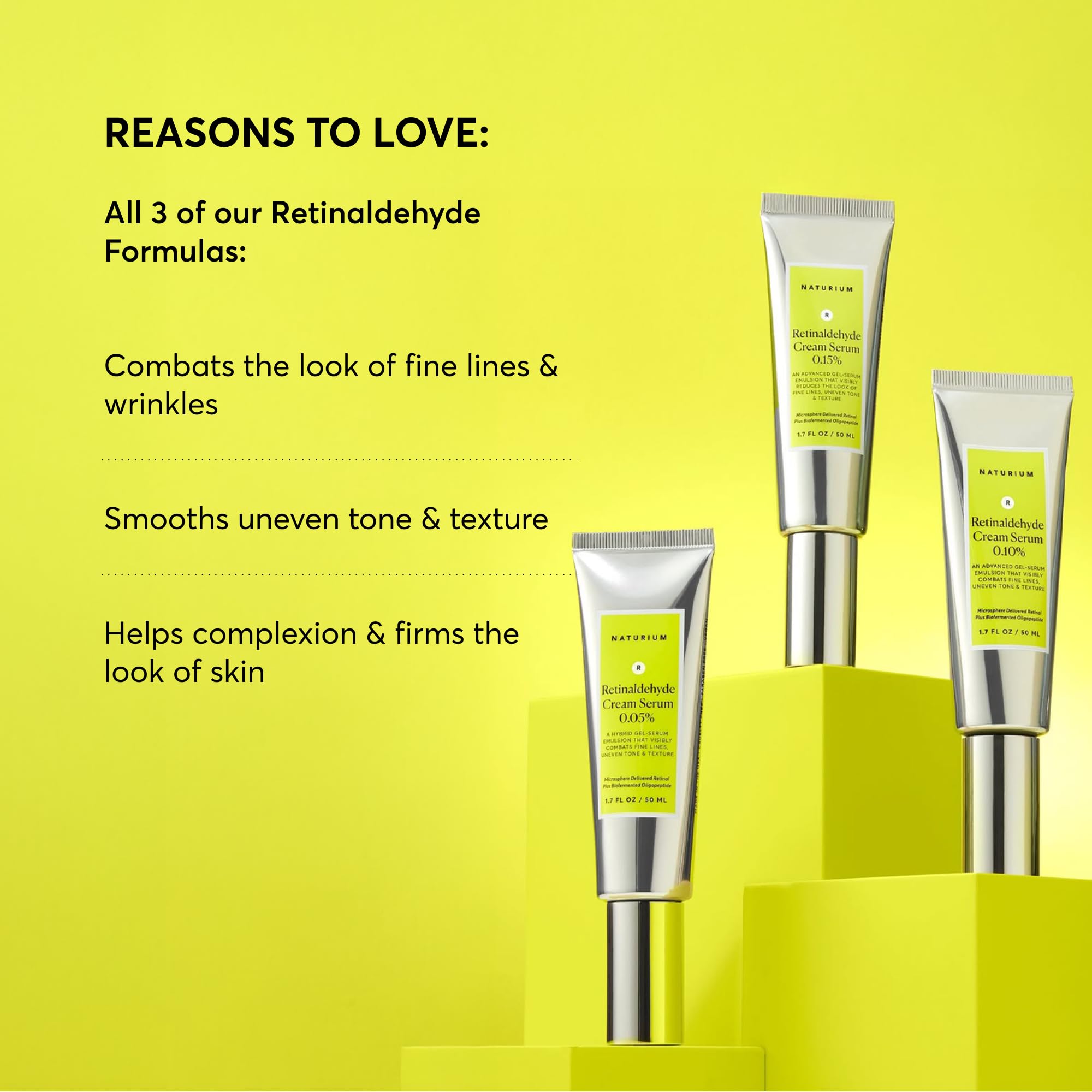 Naturium retinaldehyde cream serum texture swirls highlight smooth application and luxurious feel.