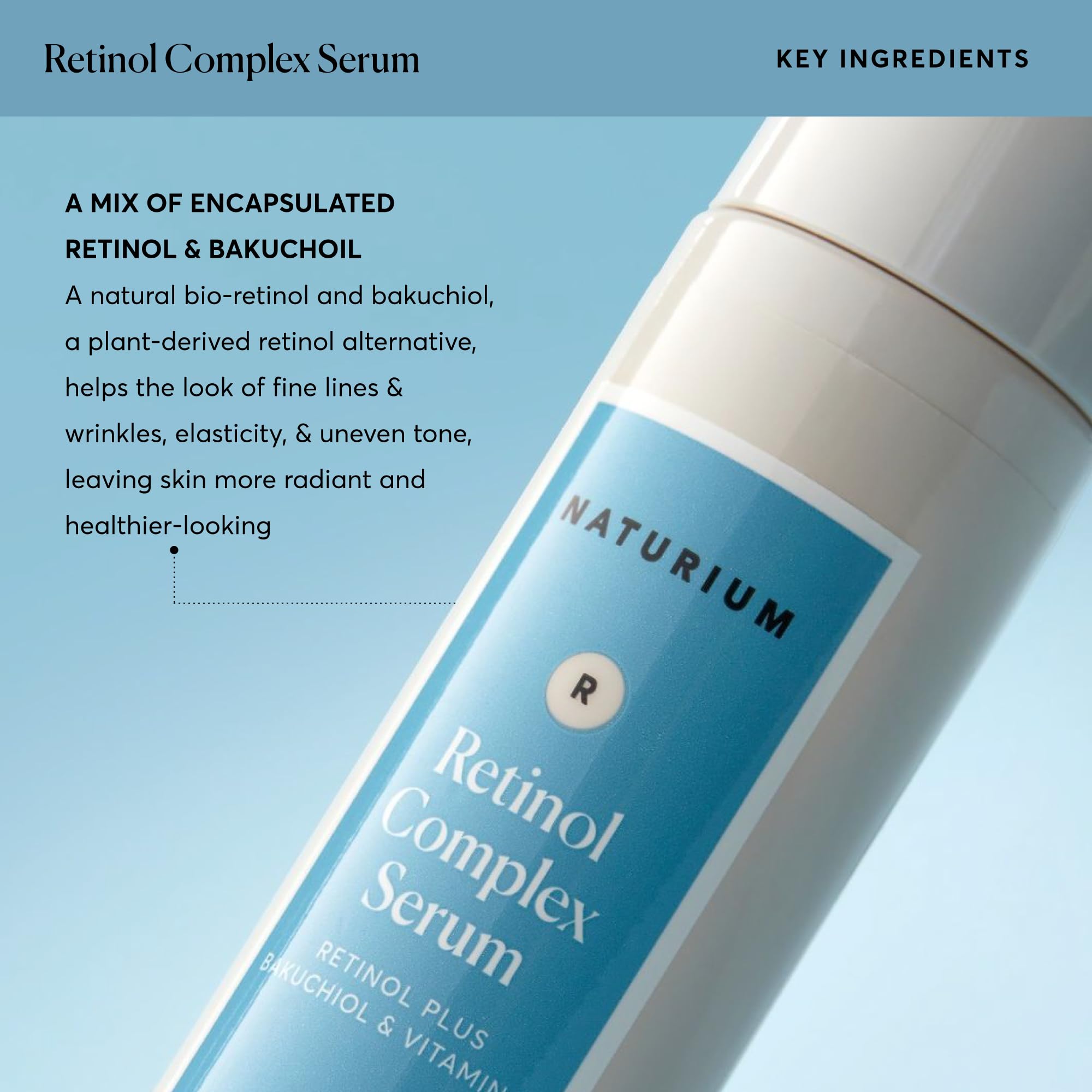 Naturium texture on skin after serum application demonstration.
