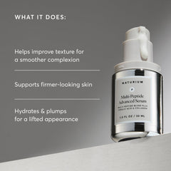 Naturium serum amber bottle front, premium packaging for anti-aging care.