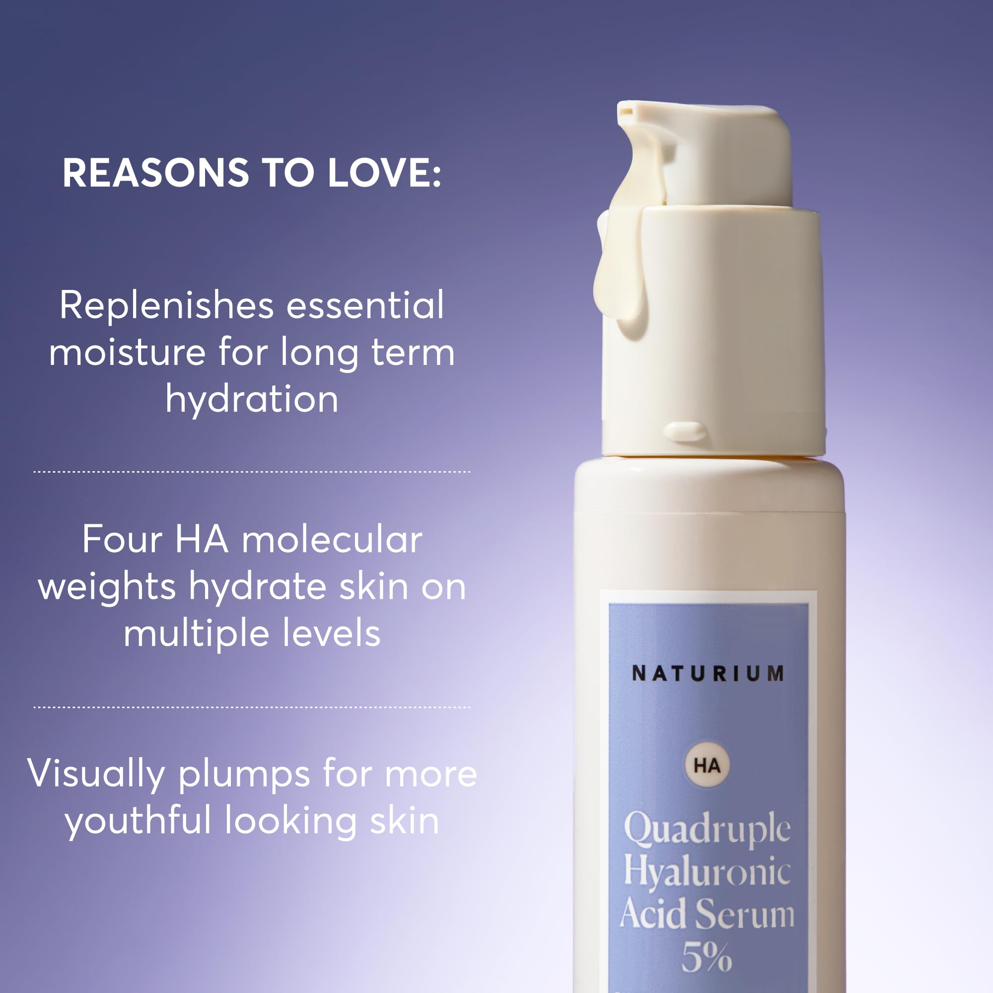 Naturium serum mañana y noche: hidratación continua para piel suave