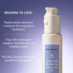 Naturium serum mañana y noche: hidratación continua para piel suave