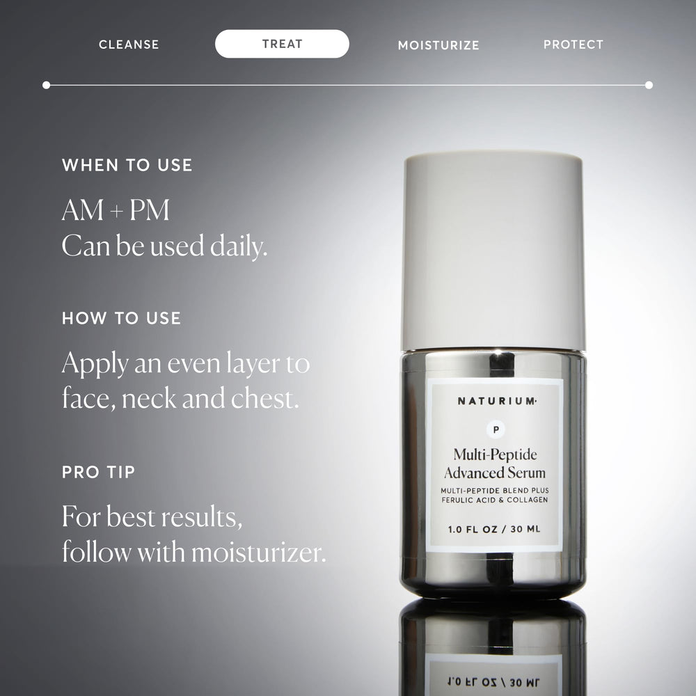 Naturium serum label close-up, highlighting pH-balanced formulation.
