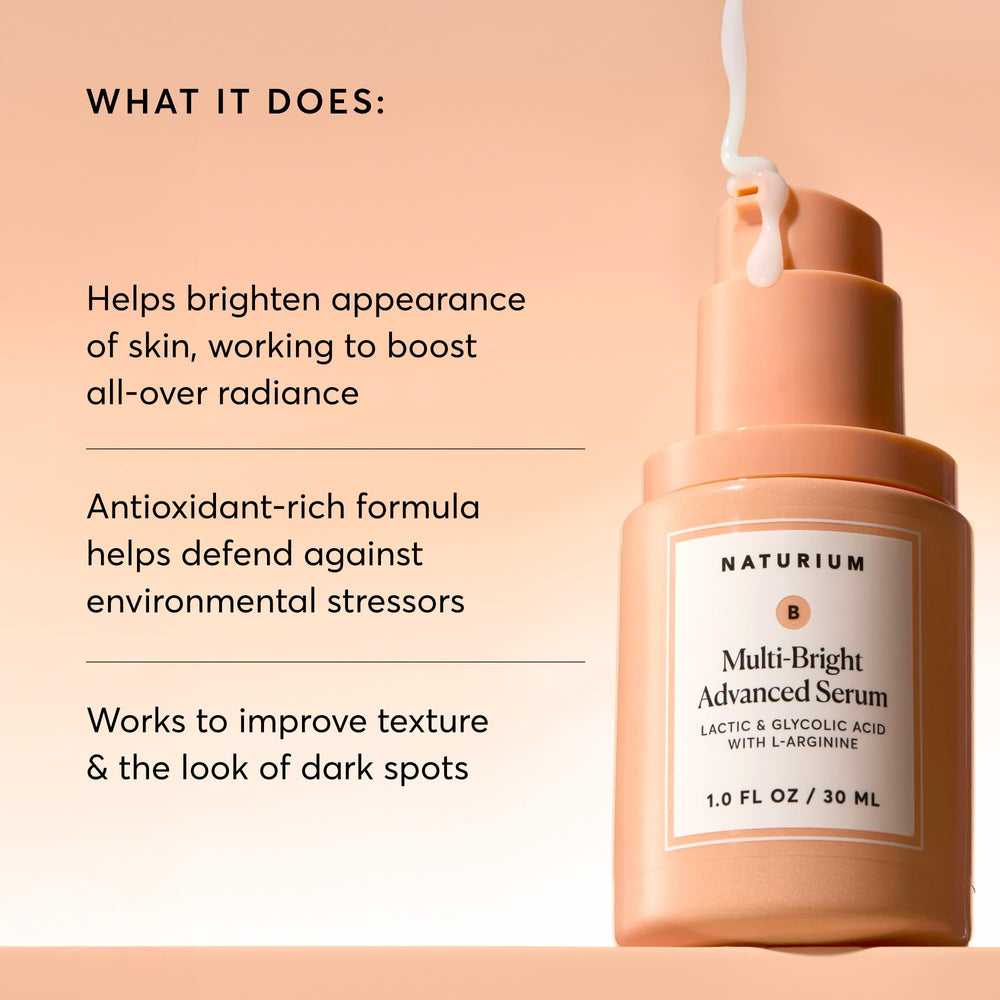 Naturium Multi-Bright Serum, textura ligera adecuada para uso rápido.
