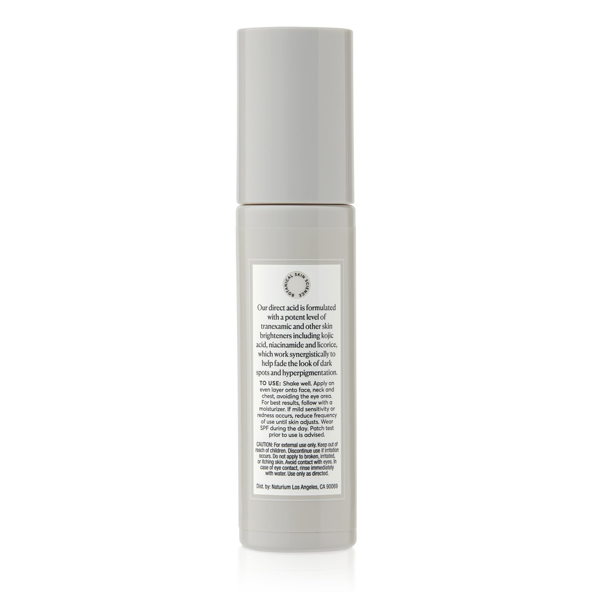 Naturium Tranexamic serum tested by dermatologists logo adds confidence.