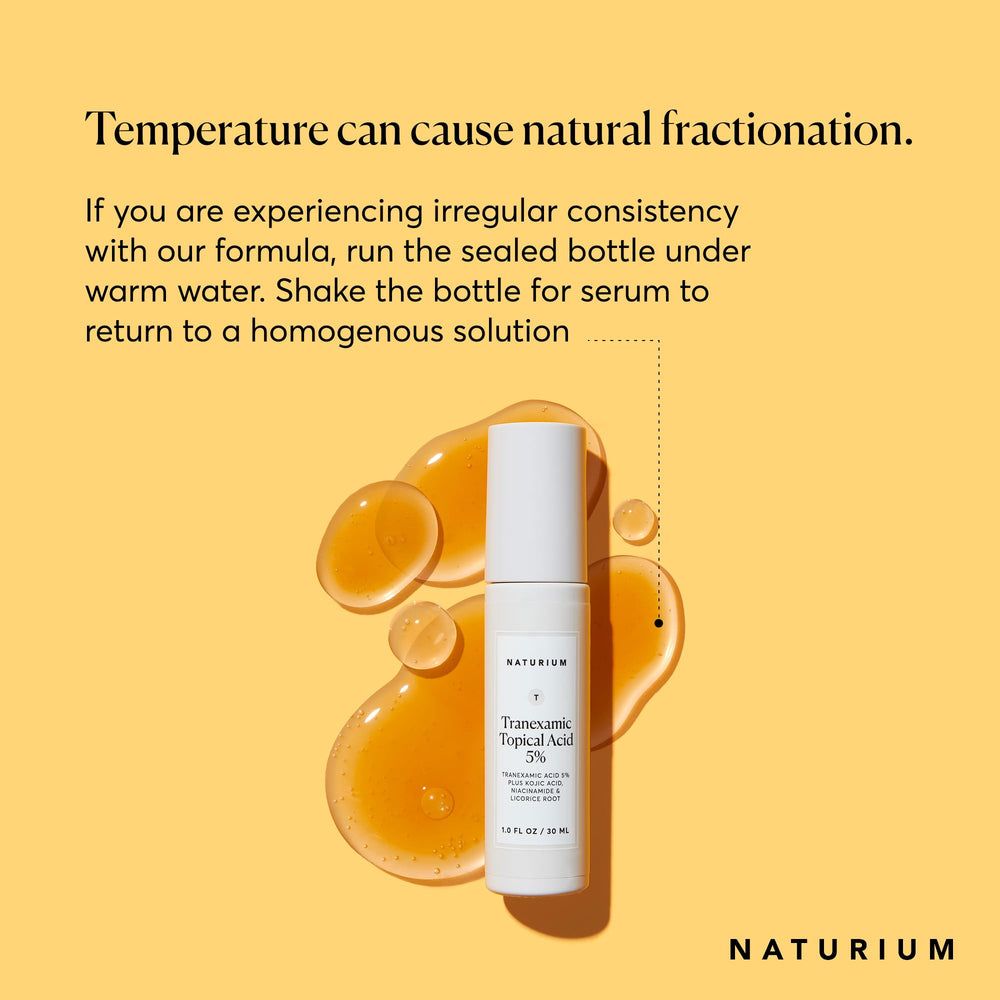 Naturium Tranexamic serum drops ready for daily application to refine texture.