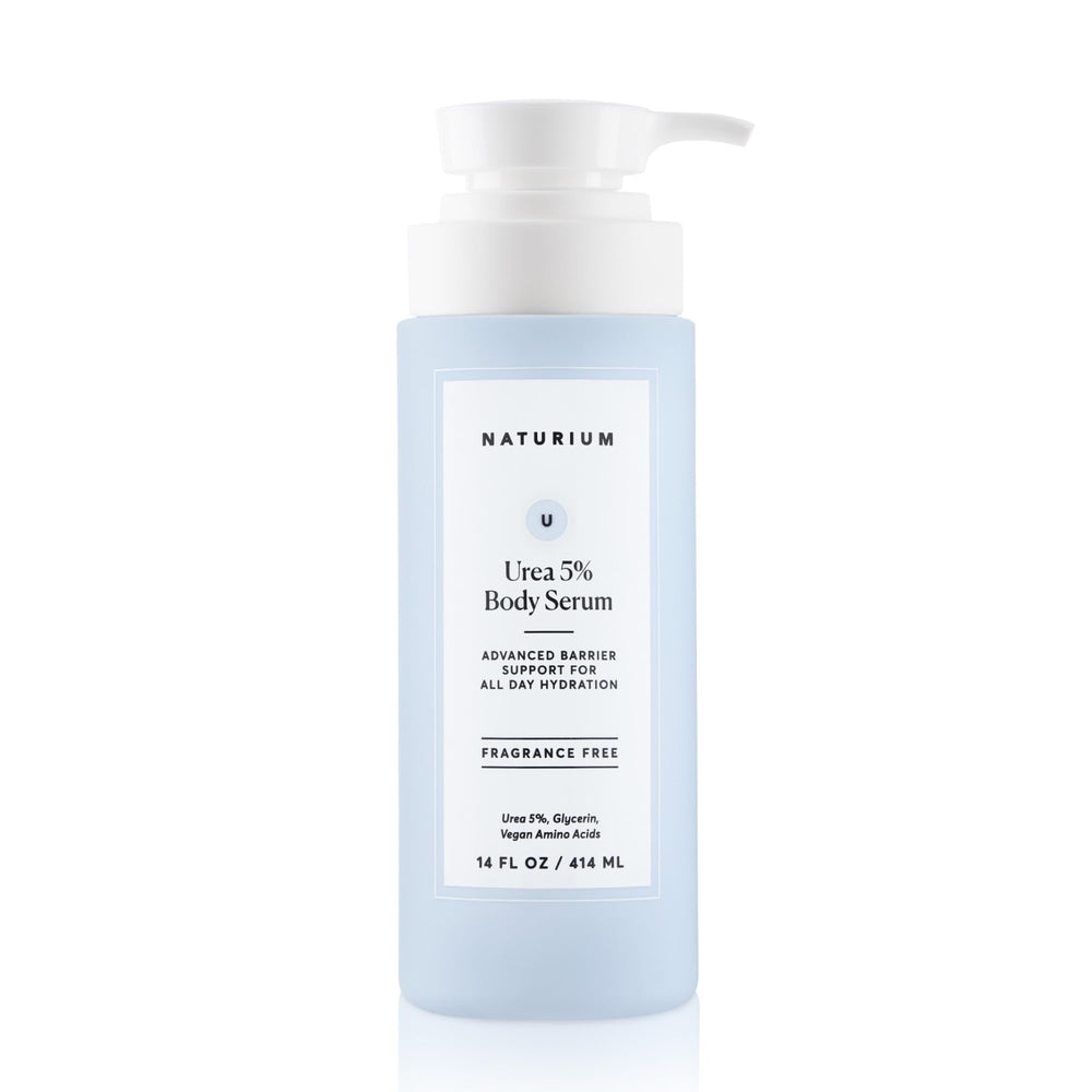 Naturium Urea 5% Body Serum bottle, sleek packaging, highlighting hydration benefits