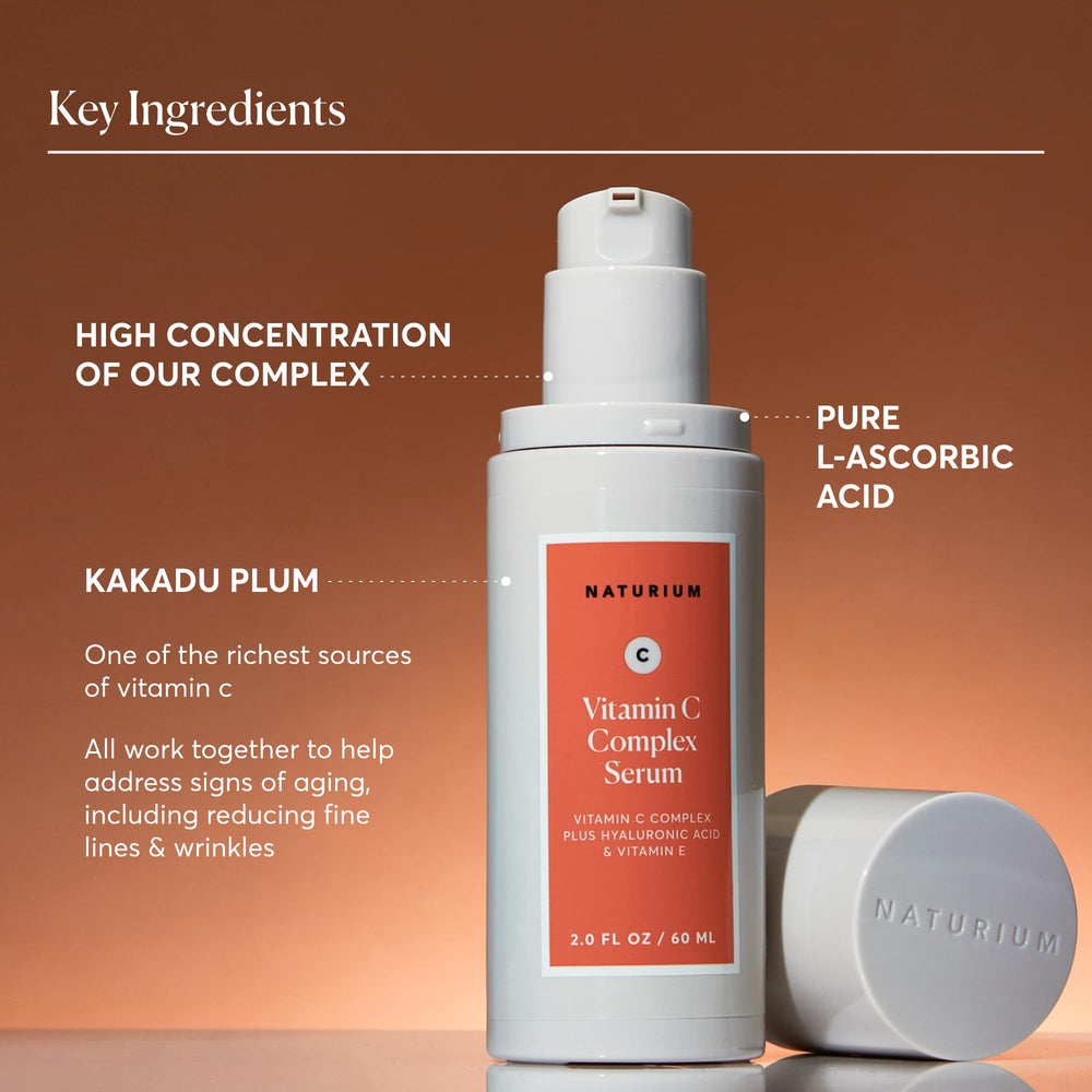Naturium Vitamin C Complex Serum applied on face, neck and chest area