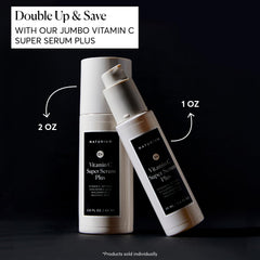 Naturium Vitamin C Super Serum Plus serum texture close-up shows light, fast-absorbing consistency.