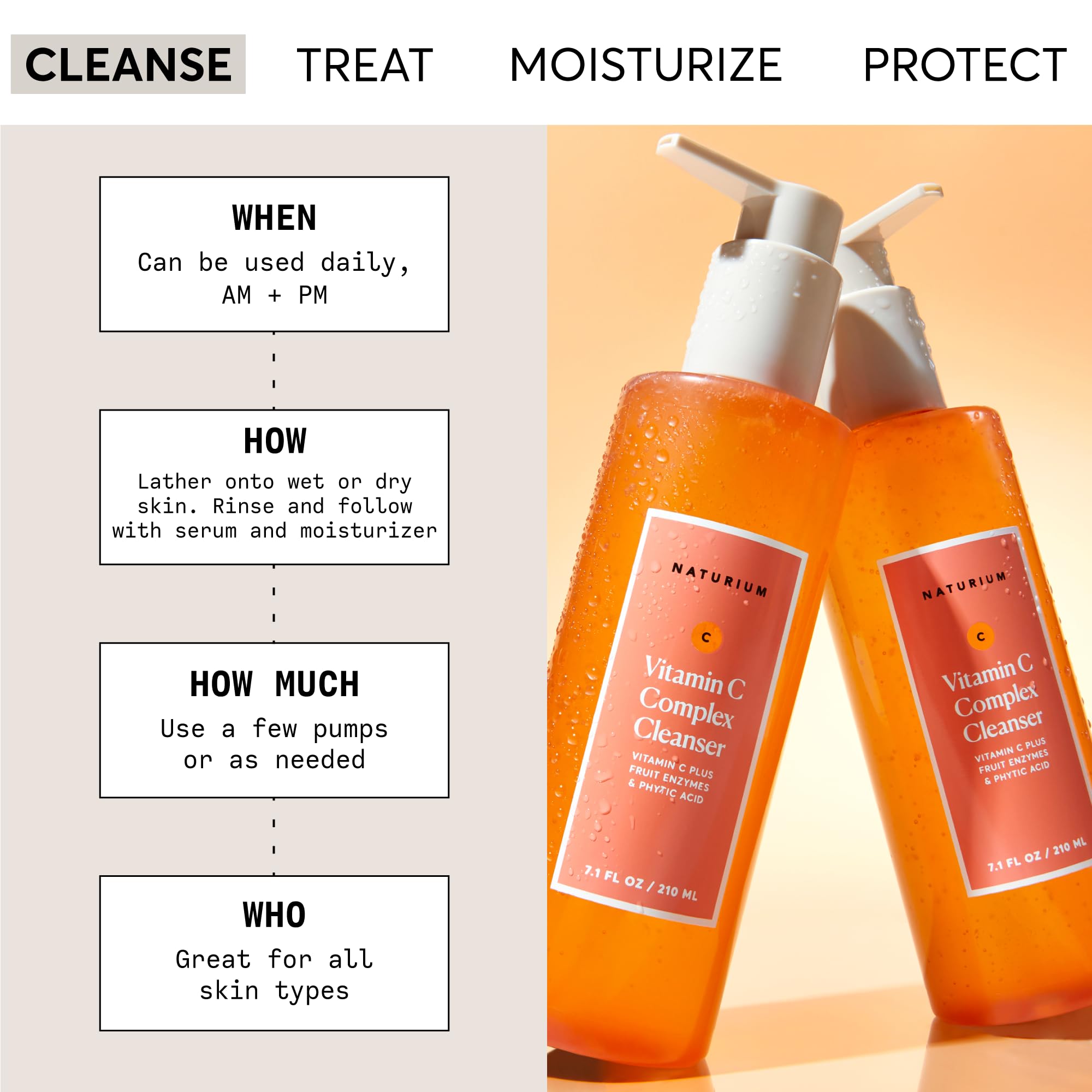 Naturium Vitamina C Complex, exfoliación suave: mejora textura y luminosidad de la piel
