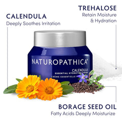 Dry skin before and after Calendula Cream hydration test