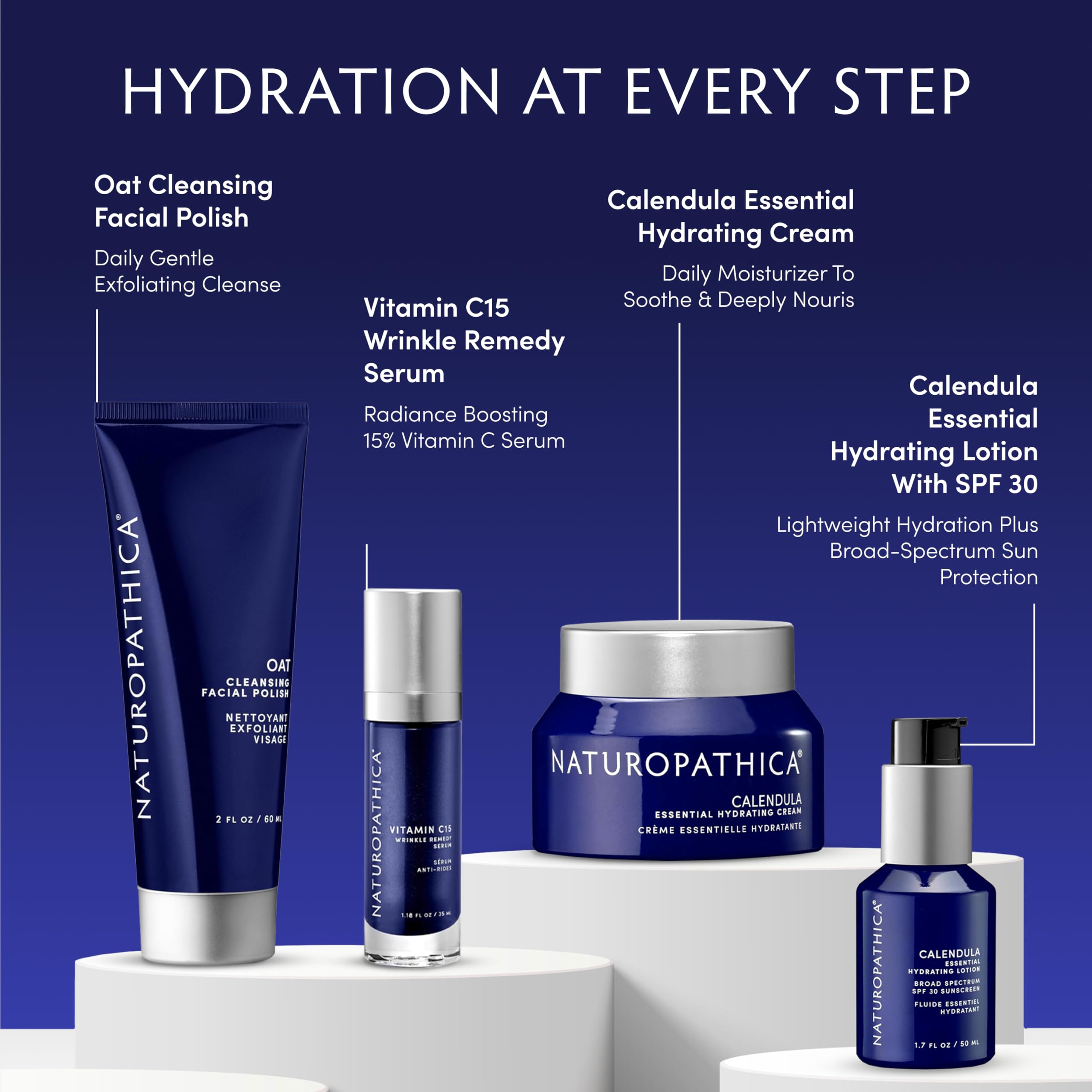 Calendula Cream layered over serum in skincare routine