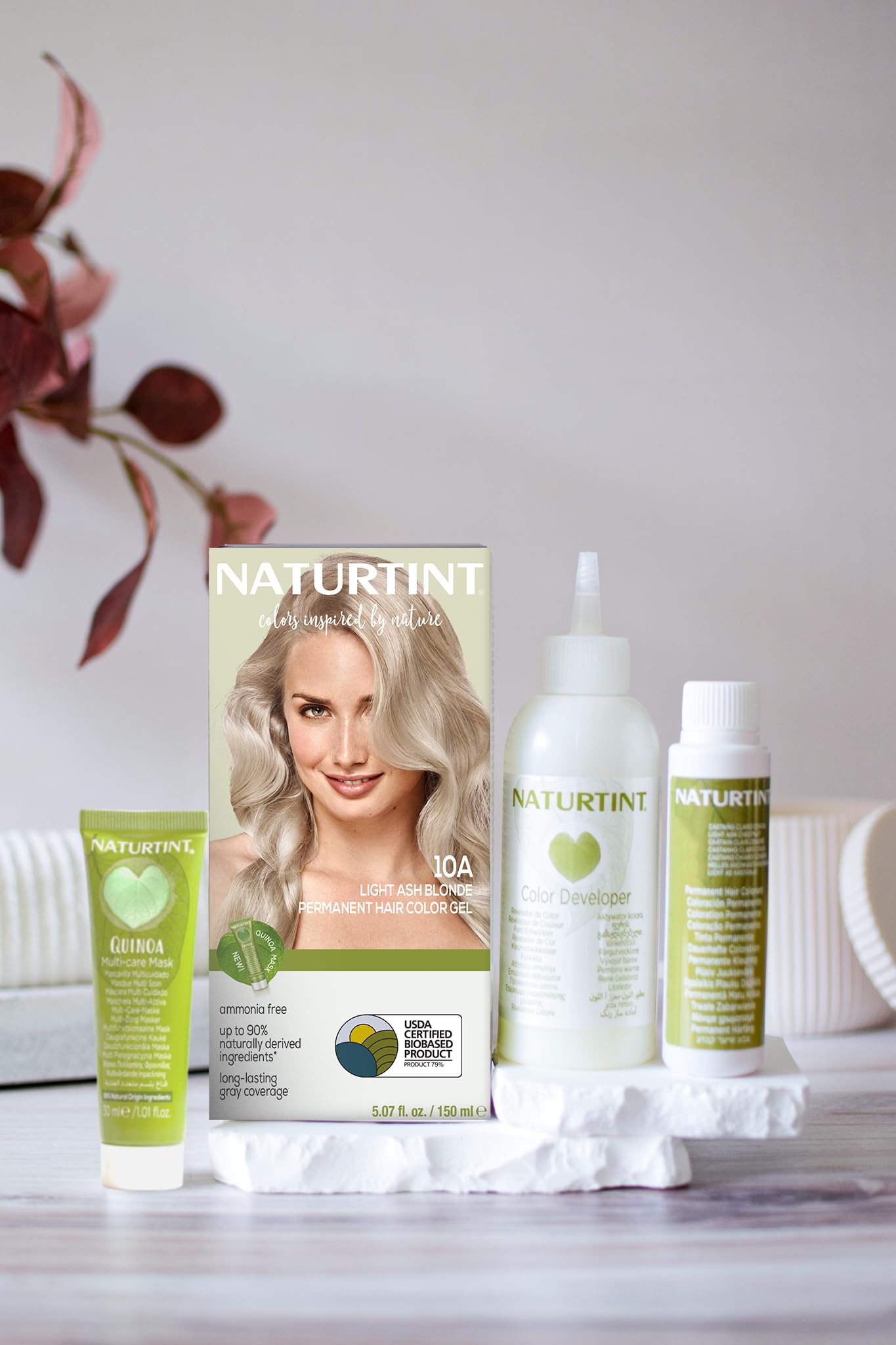 Naturtint 10A Light Ash Blonde application gloves for mess-free at-home coloring.