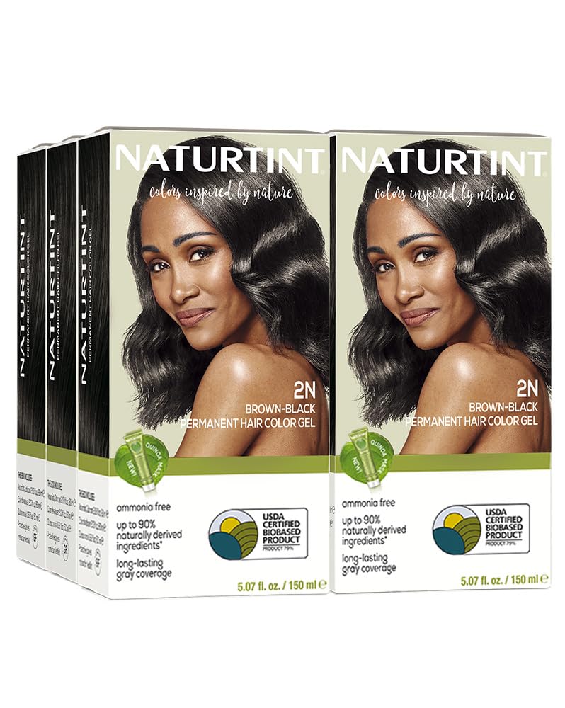 Naturtint 2N Brown Black packshot demonstrates ammonia-free, natural-looking color