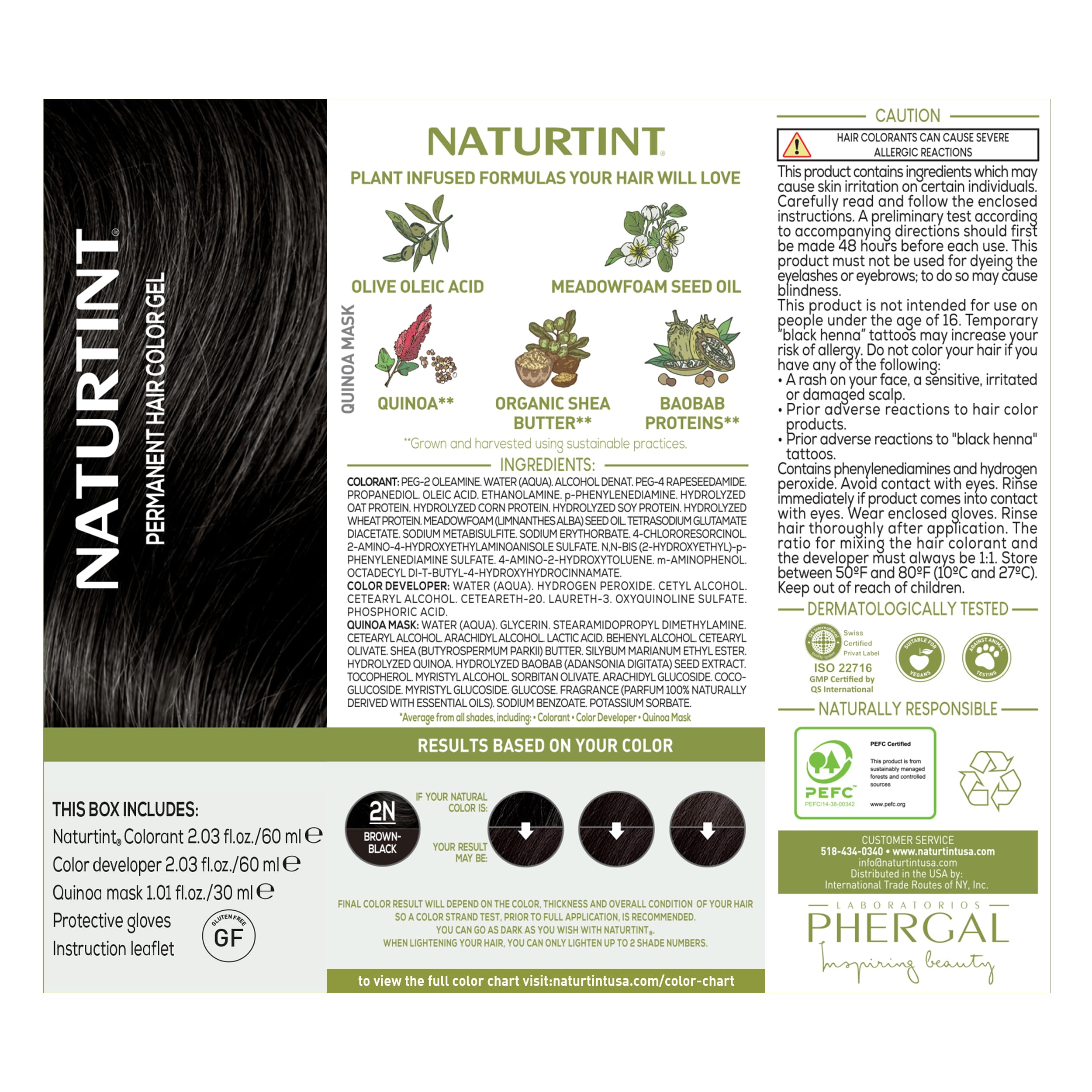 Naturtint 2N vegan cruelty-free label visible for ethical color choice