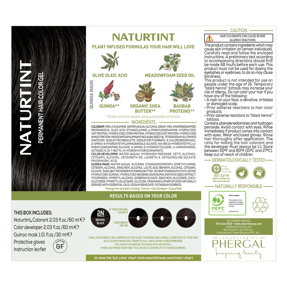 Naturtint 2N vegan cruelty-free label visible for ethical color choice