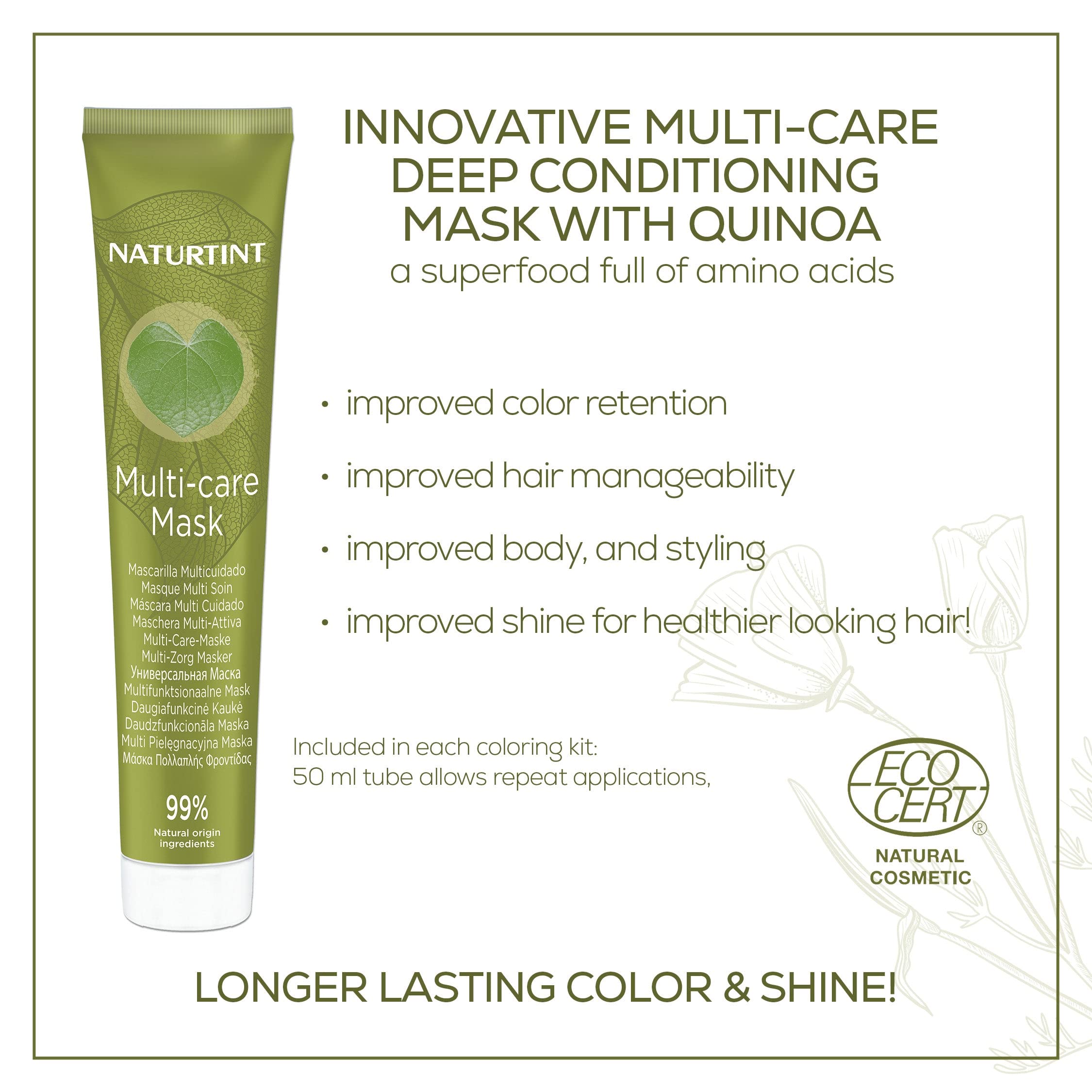 Naturtint 3N Dark Chestnut ingredients list highlighting plant extracts.