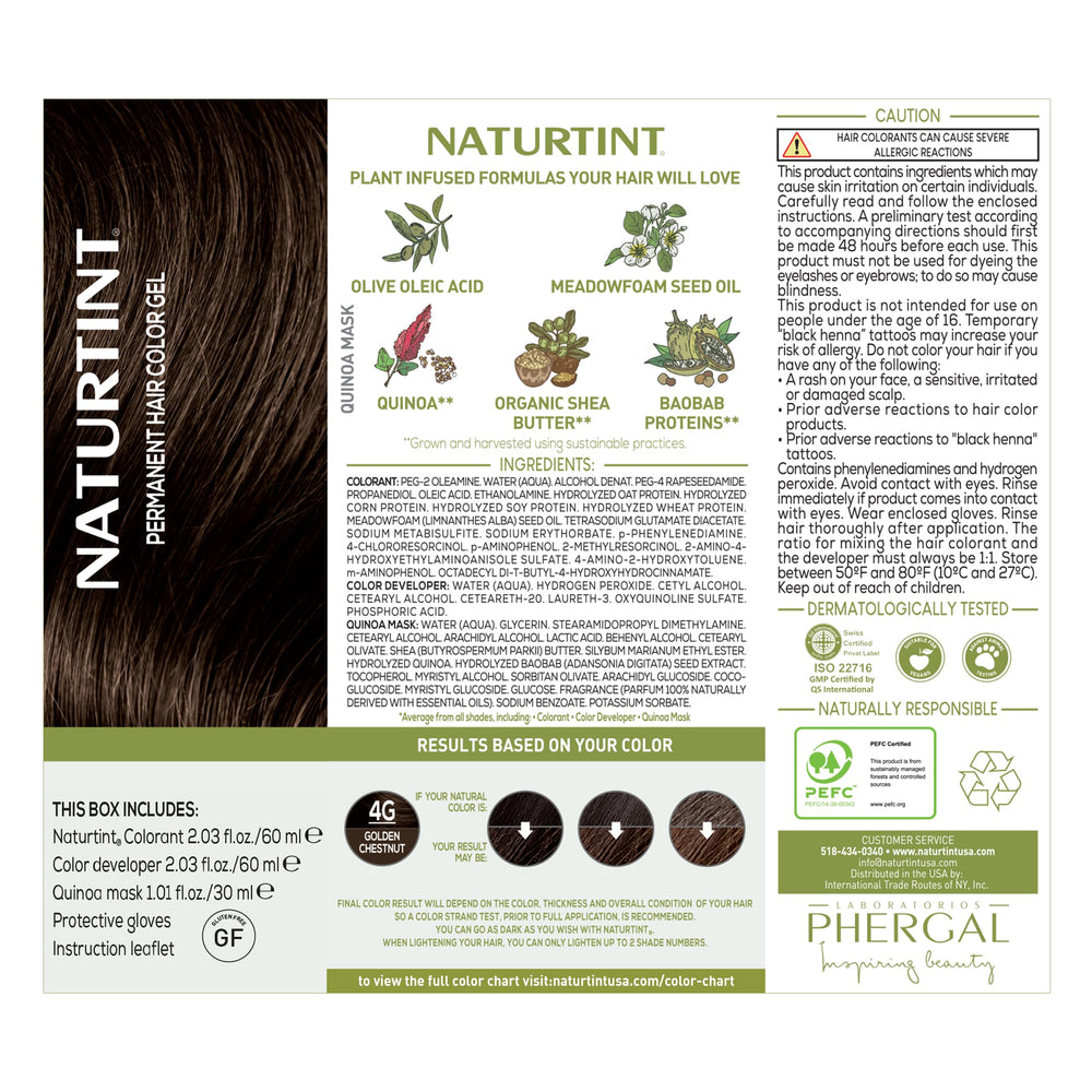 Naturtint 4G Golden Chestnut mixing container demonstrates easy, even color application