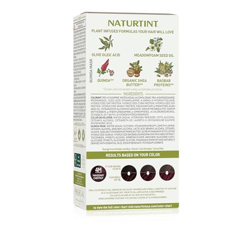 Naturtint 4M Mahogany Chestnut application gloves set for mess-free coloring.