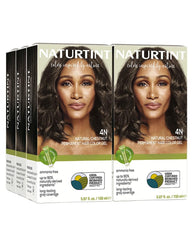 Naturtint 4N natural chestnut pack of 6 boxes for at home color convenience.