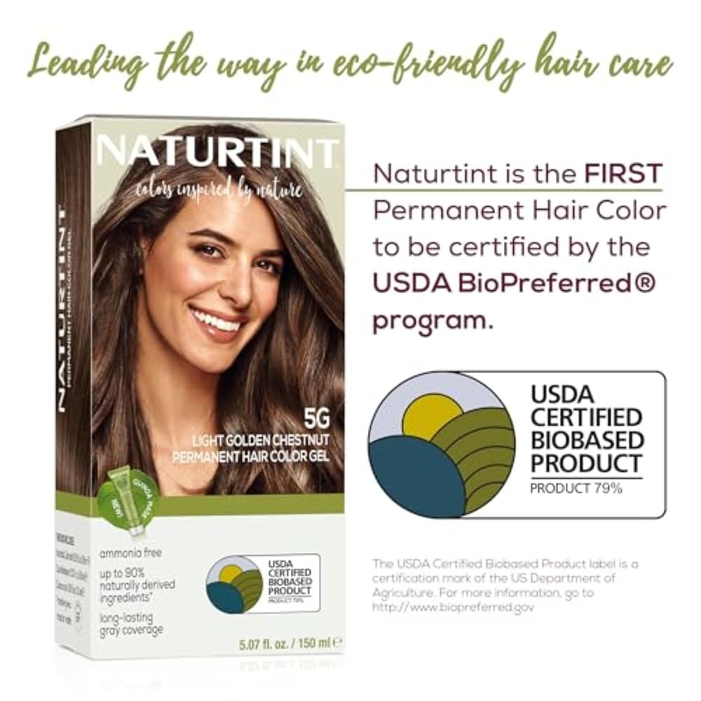 Naturtint 5G resulting hair color after processing with lasting coverage