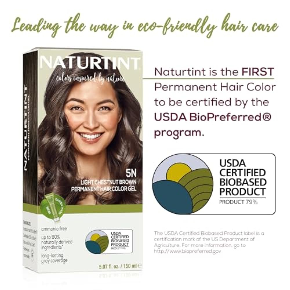 Naturtint 5N healthy-looking hair after color with natural shine.