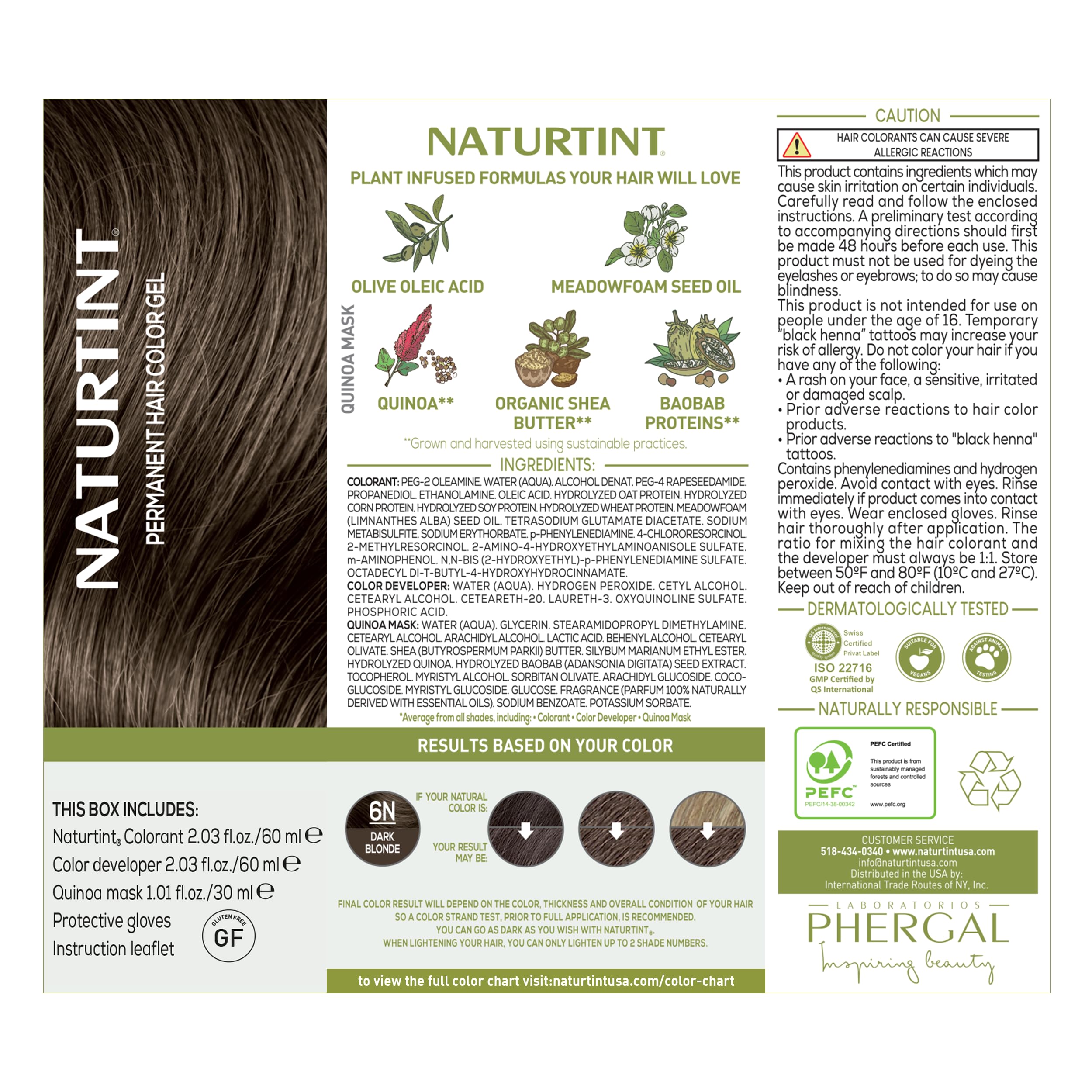 Naturtint 6N dark blonde on-hair result shown for reference