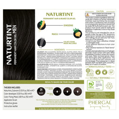 Naturtint Men before-and-after demonstrates gray coverage and natural tone.