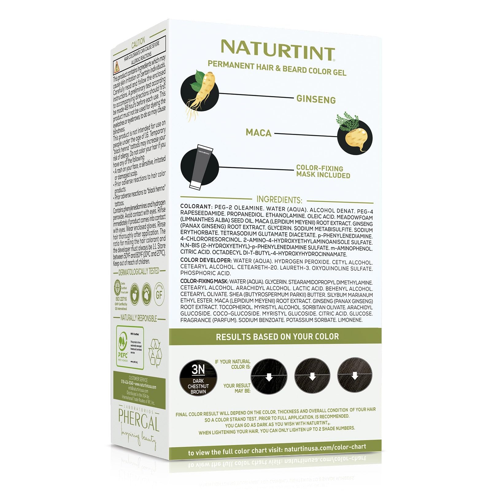 Naturtint Mens gray coverage on hair beard mustache showing even tone