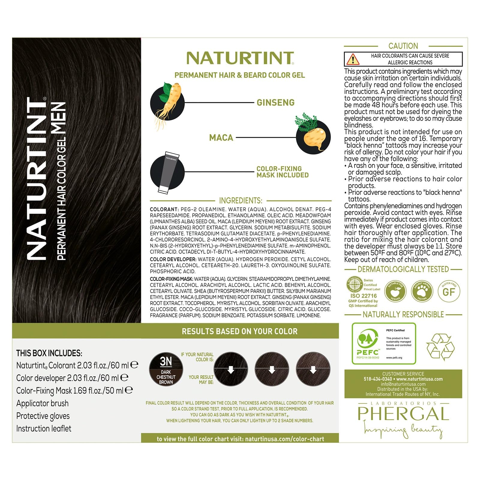 Naturtint Mens natural ingredients maca ginseng meadowfoam for hair nourishment