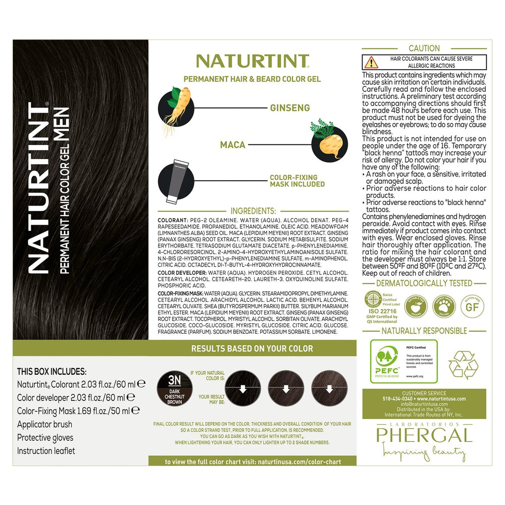 Naturtint Mens natural ingredients maca ginseng meadowfoam for hair nourishment