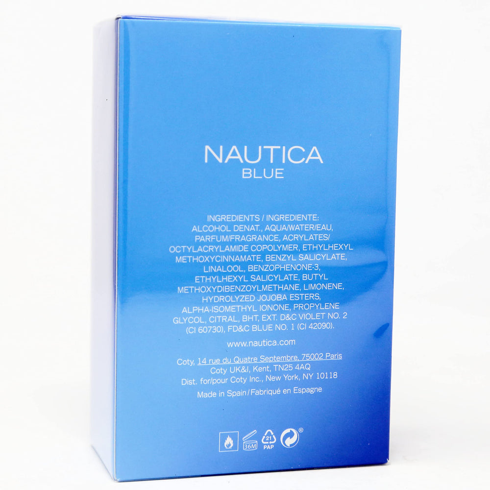 Nautica Blue EDT packaging box highlighting gift-ready presentation.