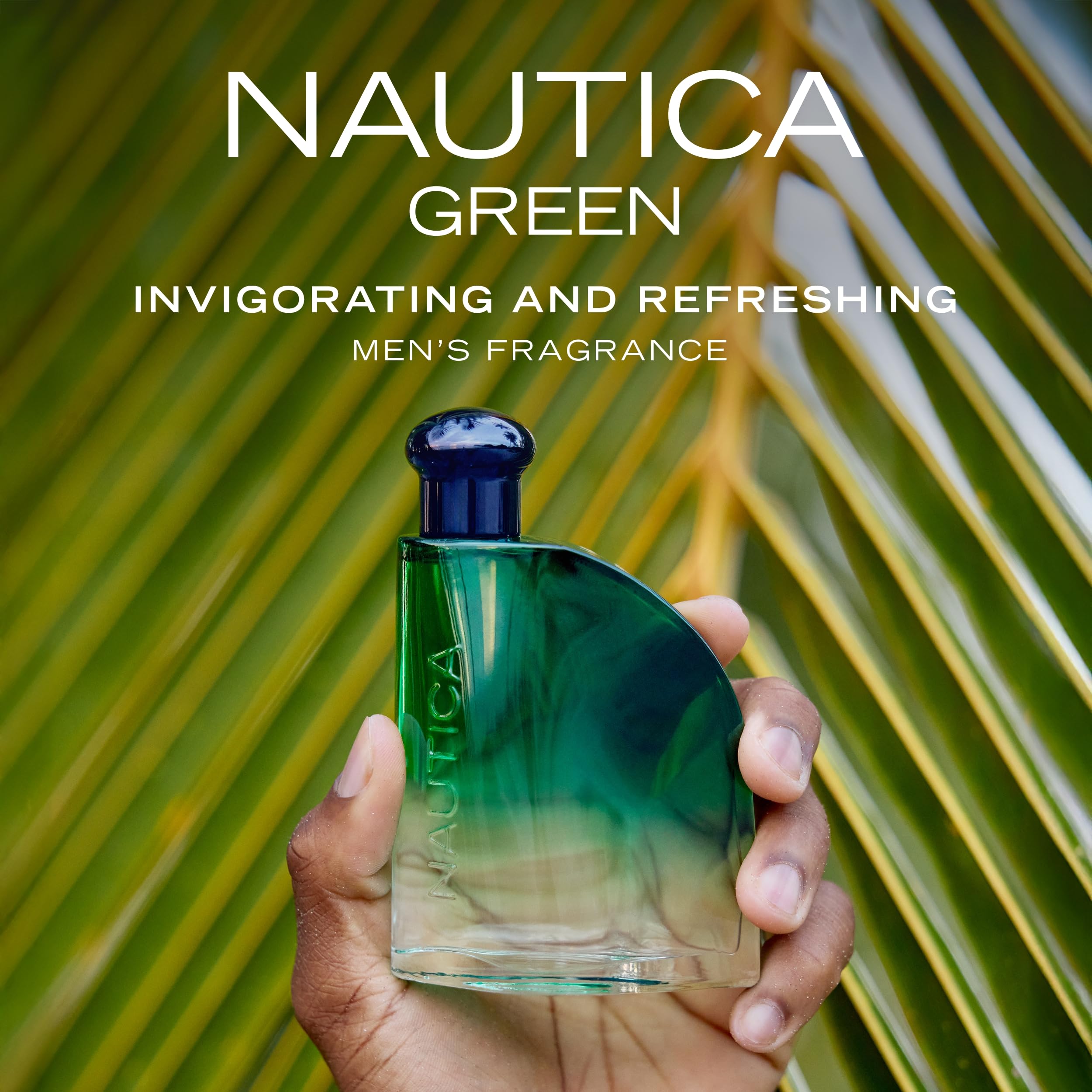 Nautica Color Green hero shot emphasizes balanced woody aromatic profile.