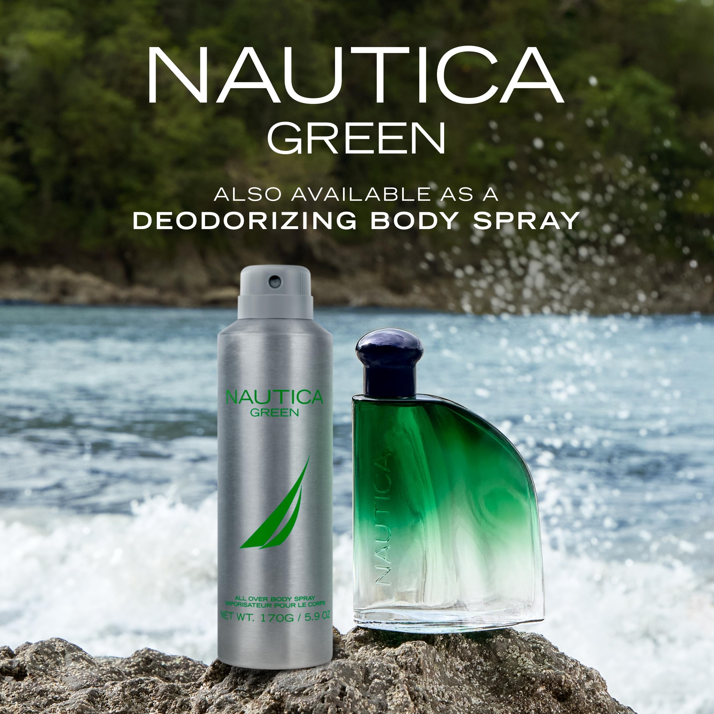 Nautica Color Green packaging box presents elegant branding and gift-ready presentation.