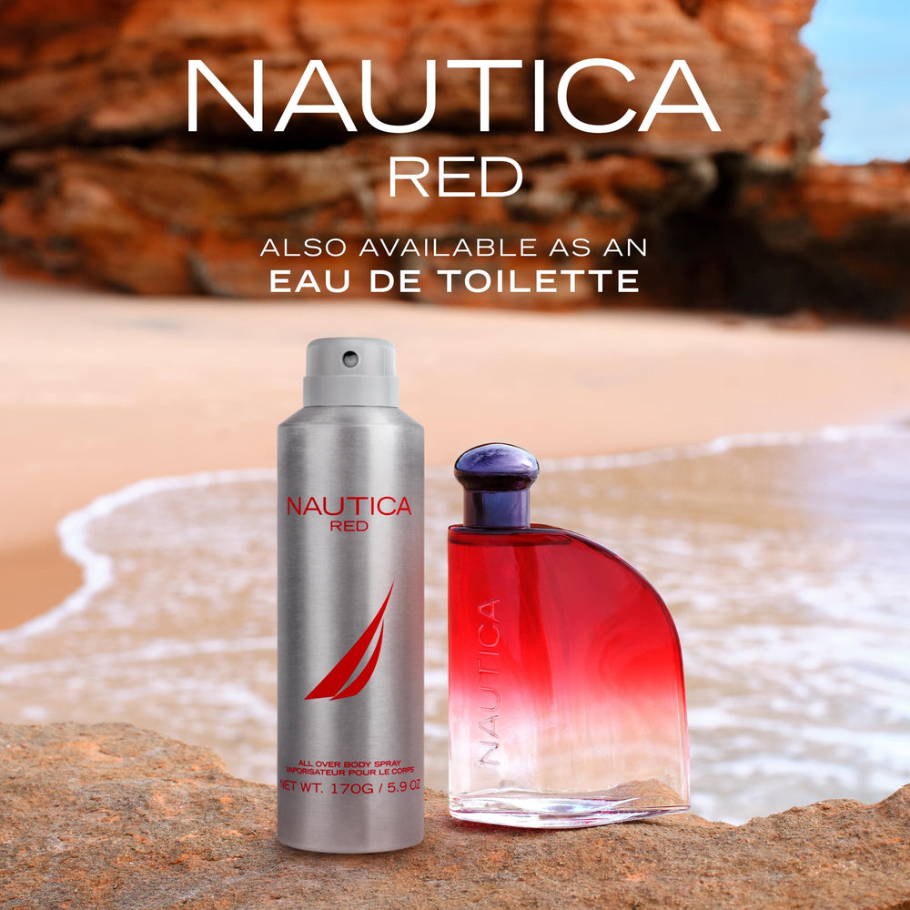 Nautica Color Red cap detail highlighting masculine styling