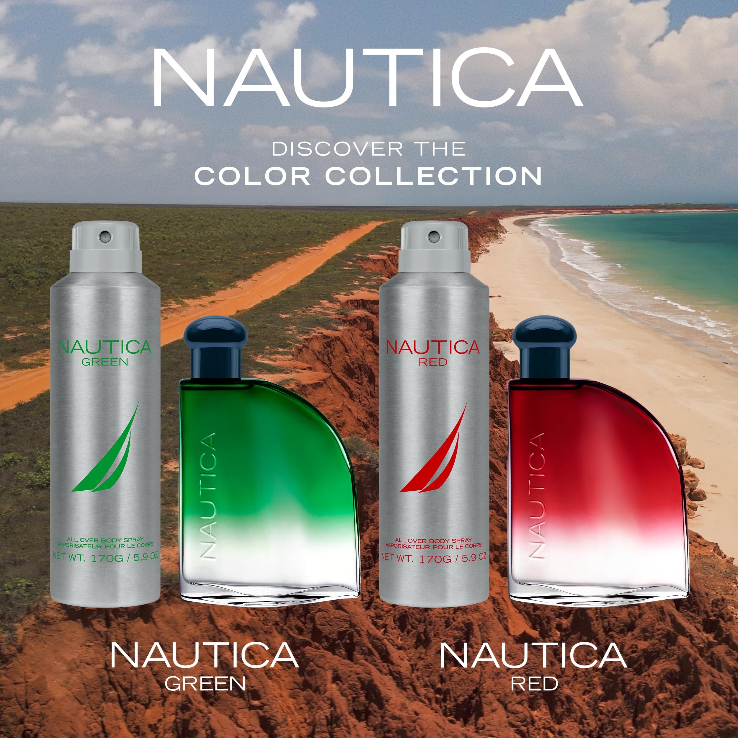 Nautica Color Red packaging inside box for a polished gifting experience