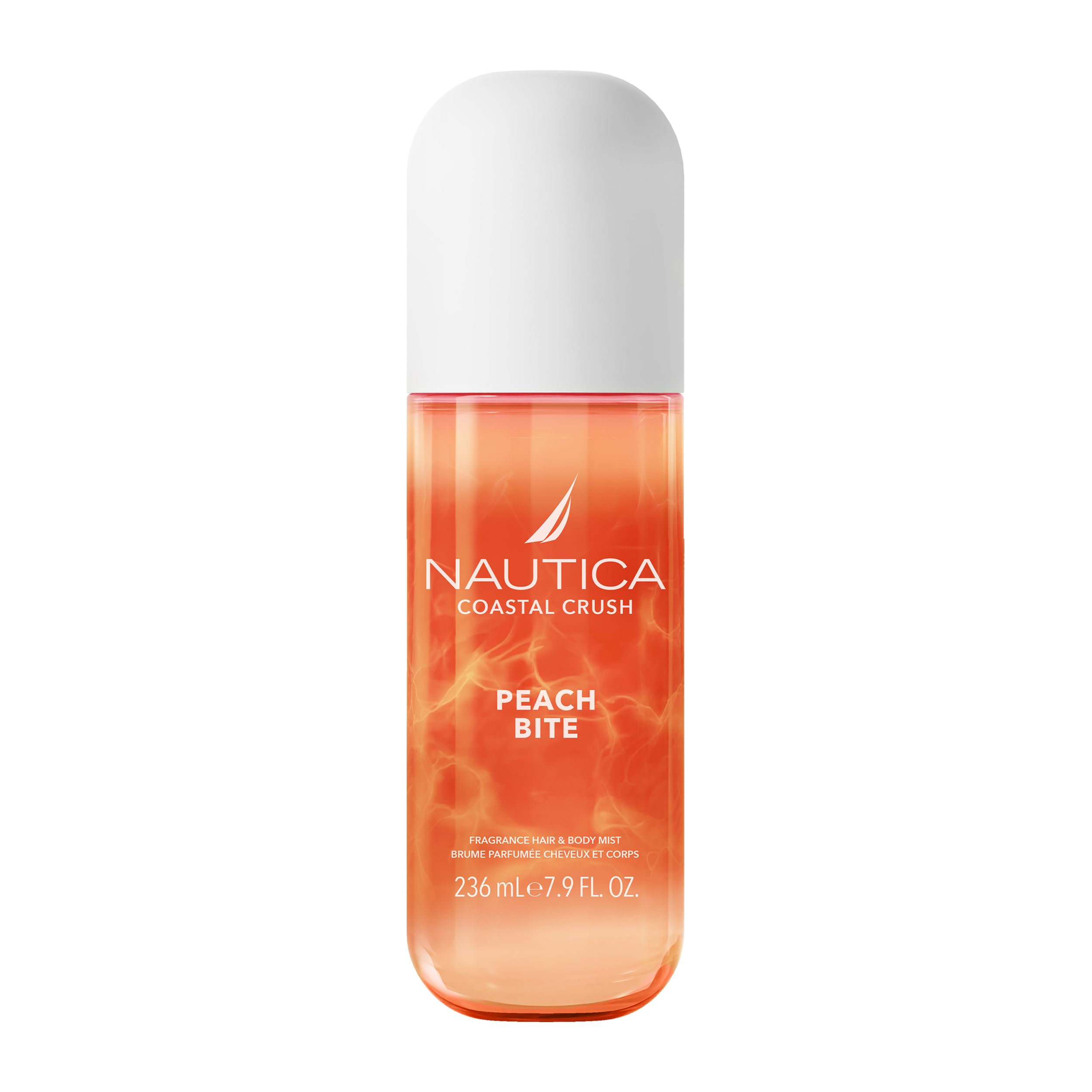 Nautica Peach Bite bottle front view for a refreshing summer aura