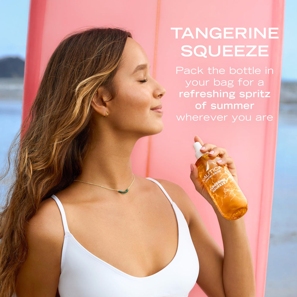 Nautica Tangerine Squeeze heart note Jasmine evokes lush bouquet.
