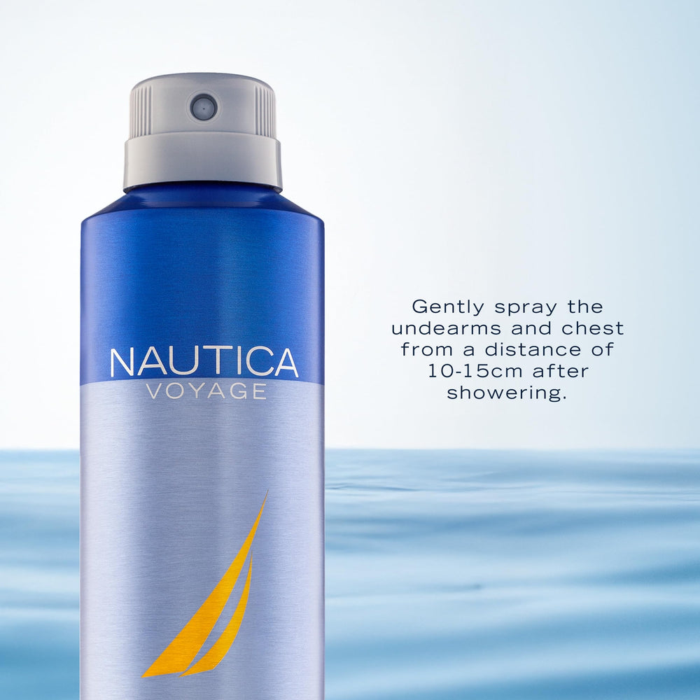 Nautica Voyage packaging box presents a gift-ready, adventure-ready presentation.