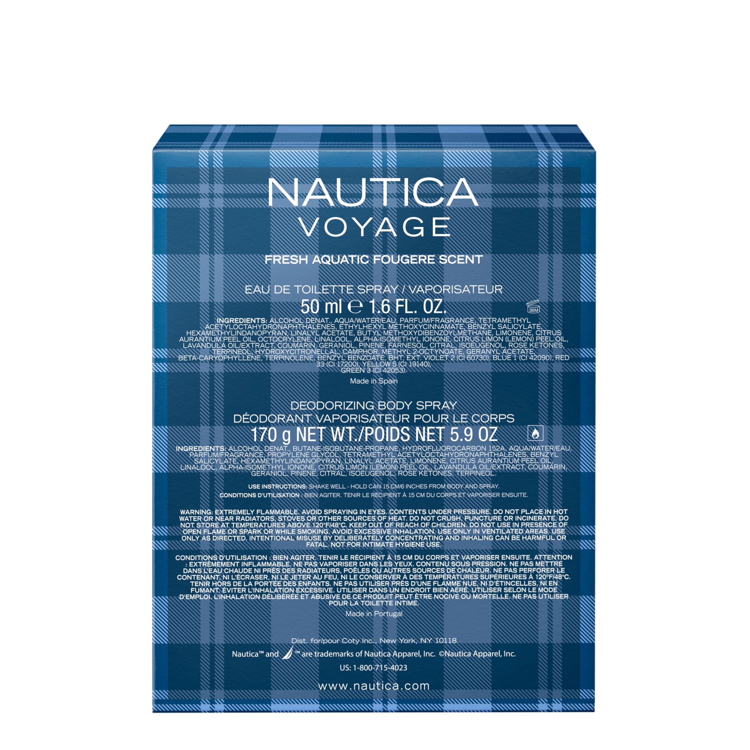 Nautica Voyage gift wrap display, attractive presentation for holidays.