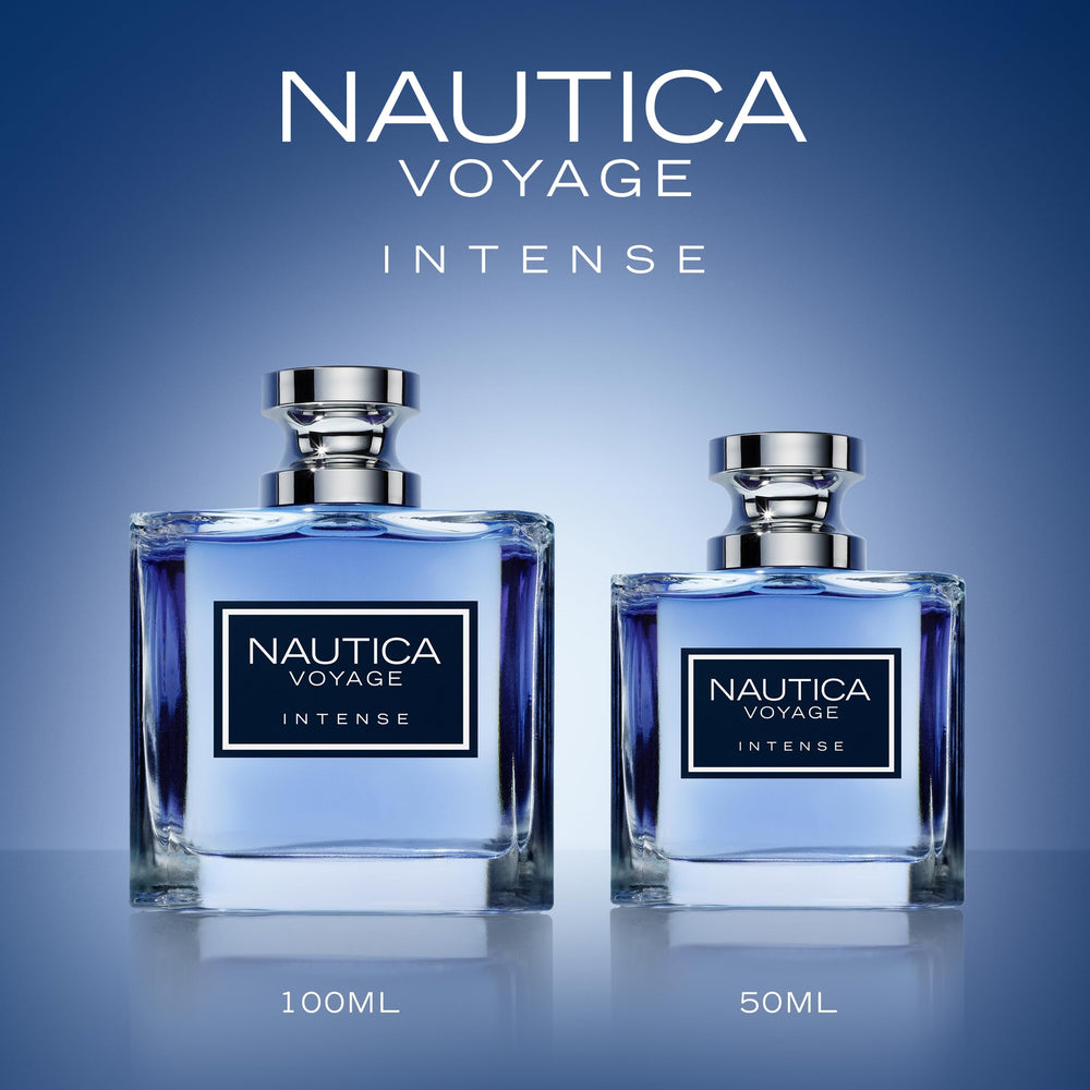 Nautica Voyage Intense cedar base note hints warmth.