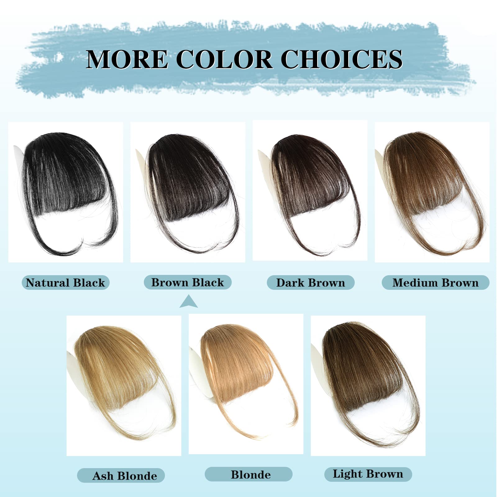 NAYOO clip-in bangs 100 percent human hair for versatile styling