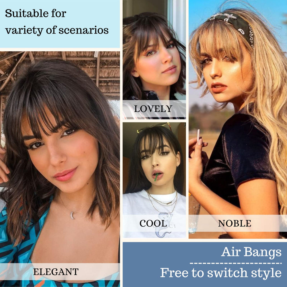 NAYOO clip-in bangs easy-clip design enables quick styling