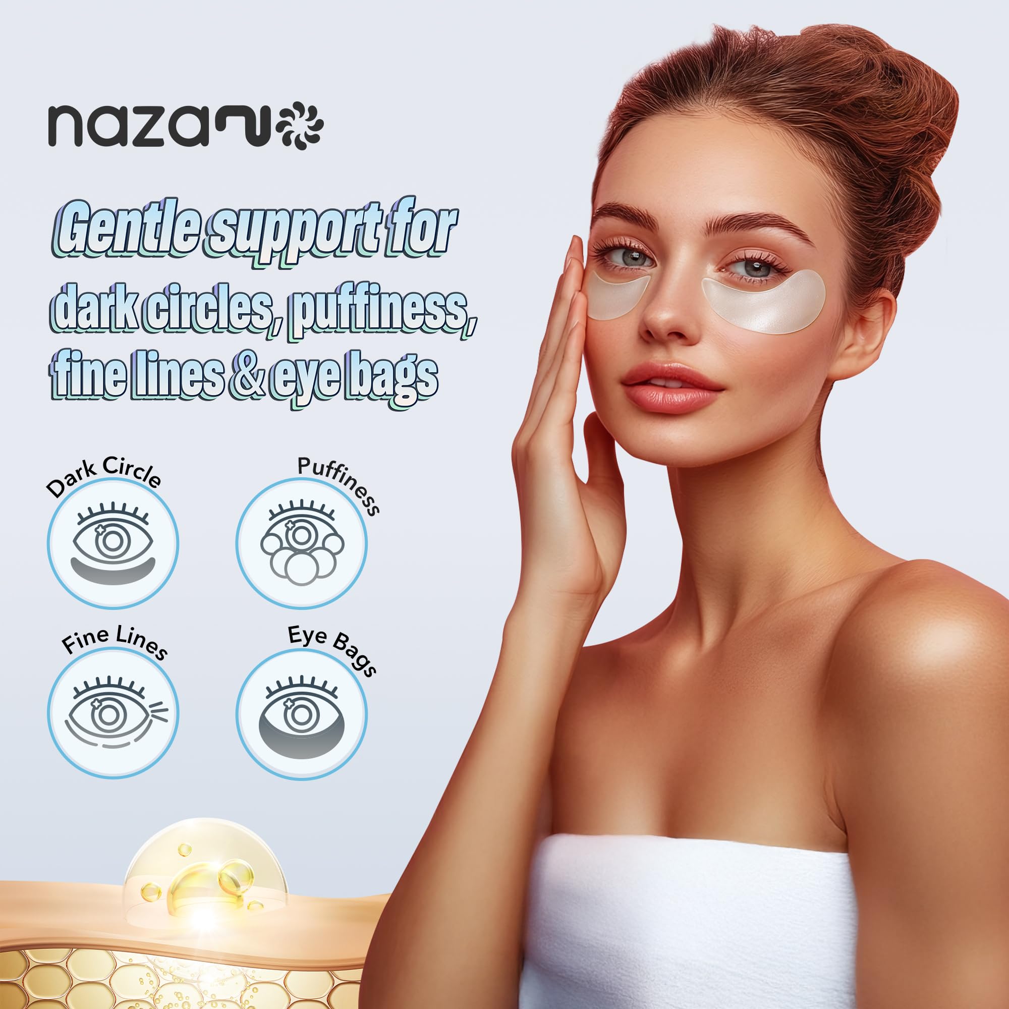 Nazano under eye patches application under-eye: easy 20-minute refresh