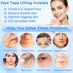 NBF Face Tape lifting invisible under makeup blend for seamless look.