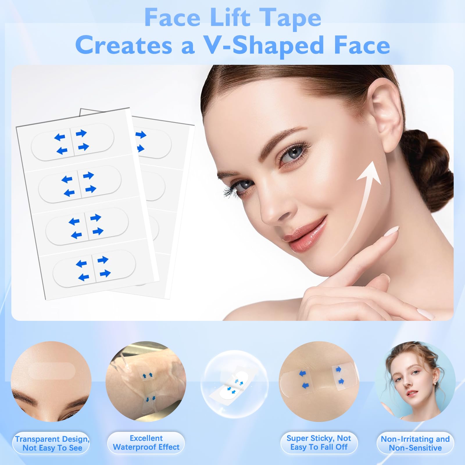 NBF Face Tape lifting skin-friendly breathable adhesive on skin.
