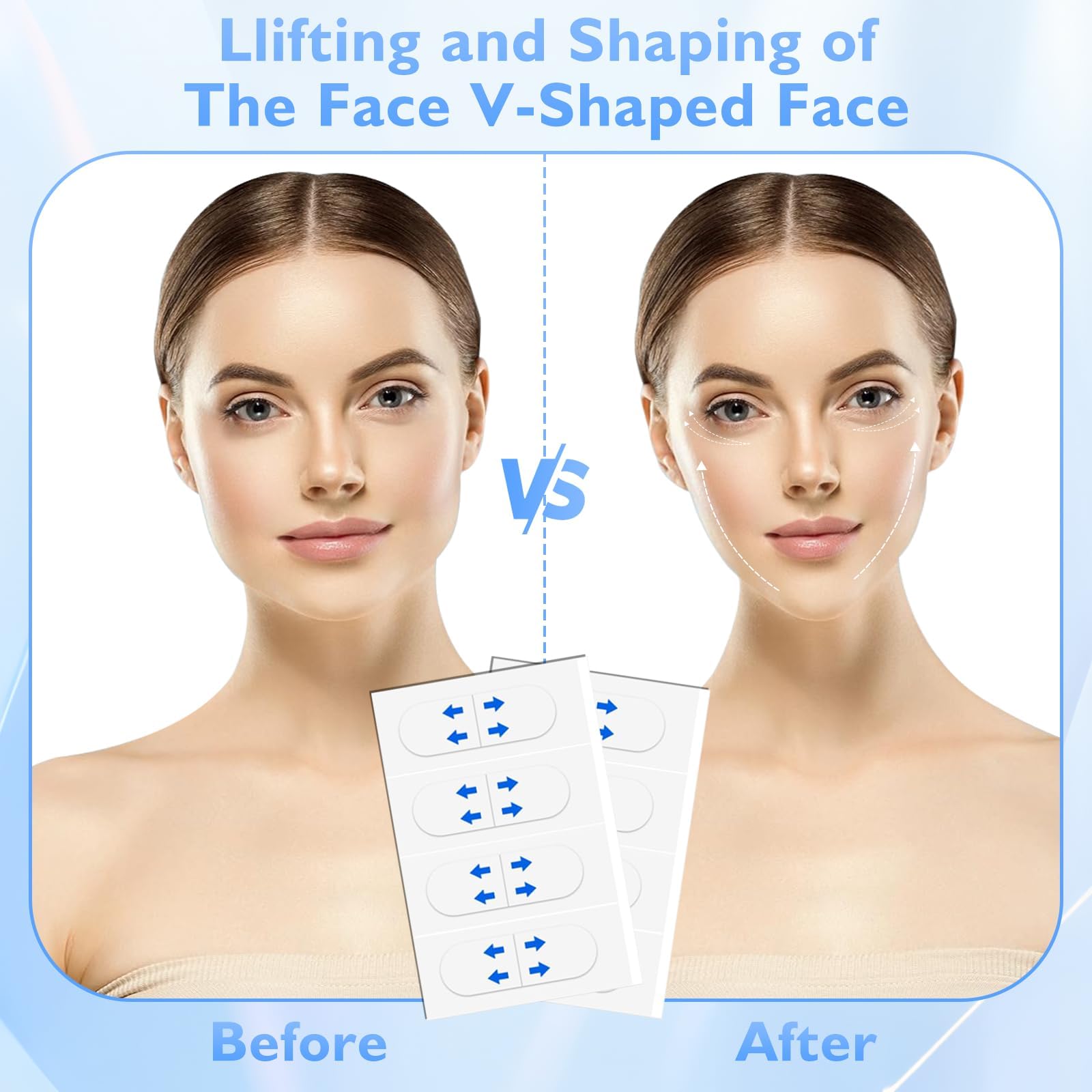 NBF Face Tape lifting transparent film blends with foundation for natural finish.
